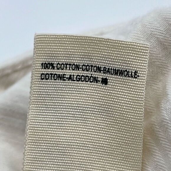 WE THE FREE Jean Mini Skirt Size 29 White Distressed Raw Cut Hem Button Fly - Picture 7 of 15